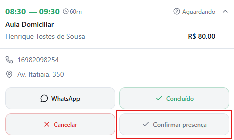 Botao Confirmar Presenca